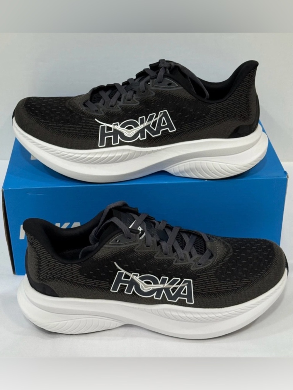 Hoka ONE ONE 🔥 Mach 6 Black White Shoes 1147790 BWHT Men’s 9.5 10 10.5 11 12